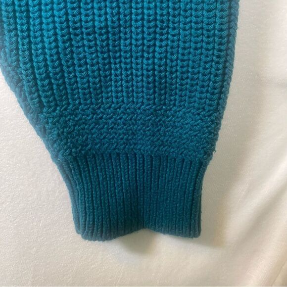 Eddie Bauer Vintage Green Henley Style Knit Long Sleeve Cotton Sweater Size XL - Picture 7 of 10